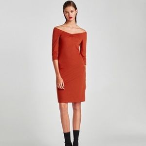 Zara | Ponte Di Roma Bodycom Midi Dress